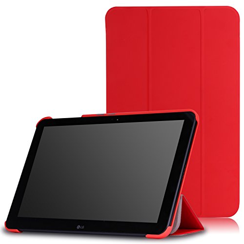 MoKo LG G PAD X 10.1 Case - Lightweight Smart Slim Shell Stand Cover with Auto Wake / Sleep for LG G Pad 2 10.1 inch (V940) / LG G PAD X 10.1 Inch (4G LTE AT&T V930) Android 2015 Tablet, RED MoKo LG G PAD X 10.1 Case - Lightweight Smart Slim Shell Stand Cover with Auto Wake / Sleep for LG G Pad 2 10.1 inch (V940) / LG G PAD X 10.1 Inch (4G LTE AT&T V930) Android 2015 Tablet, RED
