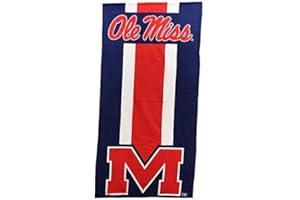 Pro Sport Brand Collegiate Unisex Adult Beach Towel (Beach Towel, Ole Miss)