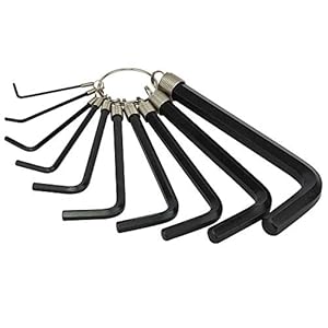STANLEY STMT69213-8 Metric Hex Key Ring Set, Black Phosphate (10pc), 270g