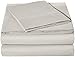 Amazon Basics Lightweight Super Soft Easy Care Microfiber 3 Piece Bed Sheet Set With 14-inch Deep Pockets, Twin X-Large, Light Grey, Solid