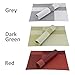 Top Finel Placemats for Dining Table,Plastic Christmas Table Mats Set of 4,Square Plaid Placemats,Red