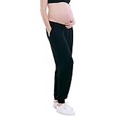 Motherhood Maternity Women's Scuba Underbelly Pregnancy Pocket Jogger Sweatpant