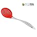 TENTA KITCHEN Premium Silicone Kitchen Utensil Silicone Slotted Skimmer Strainer Spoon with 18/0 Stainless Steel Stay Cool Handle