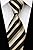 jacob alex #42543 Beige Black Stripe Classic Silk Jacquard Woven Man's Casual Tie Necktie