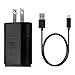 Premium LG OEM Micro USB Home Travel Charger Adapter with USB Data Sync Cable - Non-Retail Packaging - Black