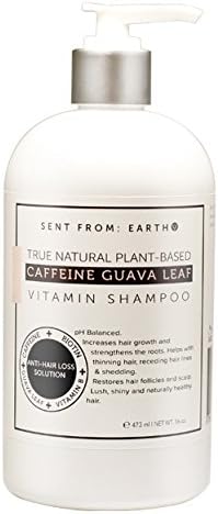 Sent From Earth - True Natural Plant-Based Caffeine Guava Leaf Vitamin Shampoo 16oz.