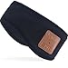 Mydeal Lightweight Bluetooth Headband with Wireless Headphone Headset Earphone Stereo Speakers Mic Hands Free for Gym Fitness Exercise Outdoor Sport,Compatible with Iphone Android Cell Phones - Black