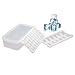 Ice Cube Trays, Deepow No-spill Ice Cube Trays with Lids, Ice Cube Bin - Odor Free, Stackable & Easy Release, Makes 48 Ice Cubes - BPA Free White Ice Cube Trays with Small & Large Size (Set of 2)