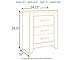 Signature Design by Ashley Zelen Rustic Contemporary 2 Drawer Nightstand, 29.45