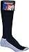 Pocket Socks Mens Athletic Travel Over the Calf Knit Socks with Hidden Zipper Pocket for Passport, ID, Cash, One Size, 1 Pair, Dark Black