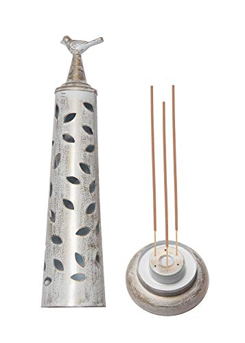 storeindya Incense Holder Burner Metal Bird Incense Tower Ash Catcher Candle Holder Home Decor Accessory and Housewarming Gift for Mother's Day - Thumbnail 2