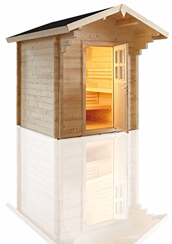 Well Solutions® Gartensauna Country aus 70 mm Massiv Blockbohle