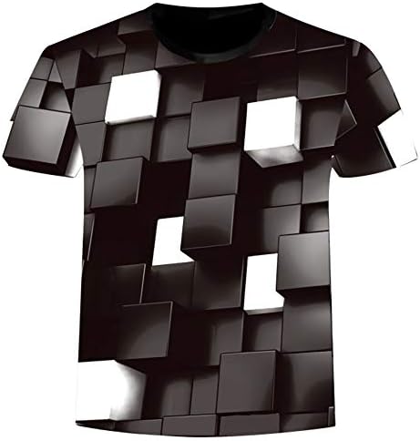 Willow S ☪✯ღ☪Mens Models 3D Graffiti Digital Formula Three-Dimension Print Casual Slim Short-Sleeved Shirt Top Blouse