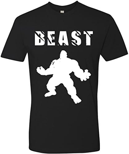 Cleefs Shirts Men's Hulk Beast Workout Athlete Gym Fitness T-Shirt (Large, Black)