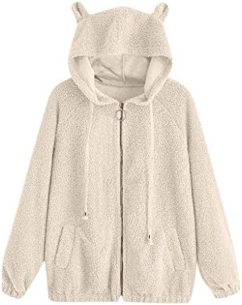 women's fuzzy zip up hoodie