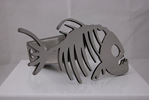 Custom Hitch Covers 12778-Stainless Steel PIRANHA Hitch Cover, 2"