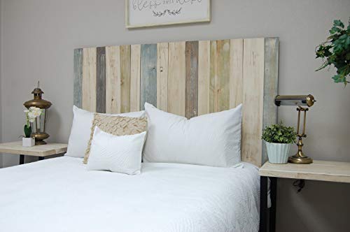 Farmhouse Mix Headboard King Size, Leaner Style, Handcrafted. Leans on Wall. Easy Installation