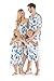Couple Matching Hawaiian Luau Party Outfit Set Shirt Dress in Day Dream Bloom Men M Women S
