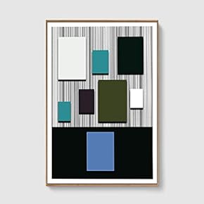 Framed Canvas Home Artwork Decoration Lines Art Canvas Wall Art for Living Room, Bedroom - 16x24 inches