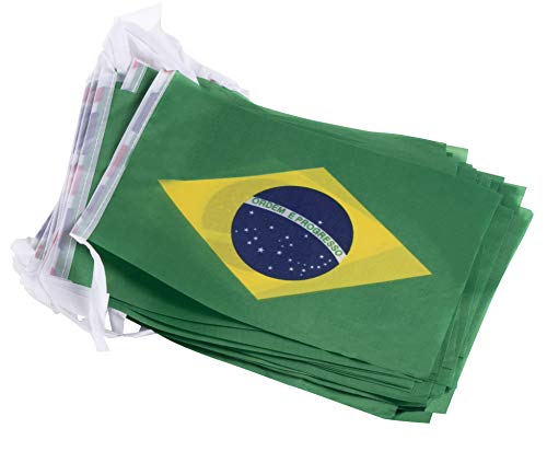 image for Juvale Brazilian String Flags - 100-Piece Pennant Banner Hanging Decor