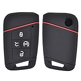 Silicone Car Key Case For Volkswagen VW Tiguan Passat Golf Alltrack 2018 2019 2020 Cover Keyless Remote Fob Shell Skin Holder 4 Button