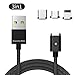 Wsken Mini2 3 in 1 Magnetic USB Cable for Type C/Micro USB/i-Product,3.28ft Nylon Braided Data Sync Fast Charging LED Indicator Connector Compatible with SamsungS9/S8/S7,Note8,Nexus,i-Product,(Black)