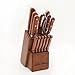 The Pioneer Woman Cowboy Rustic Forged 14-Piece Cutlery Set, Red Rosewood Handles
