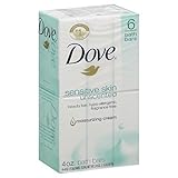 Sensitive Skin Unscented Moisturizing Cream Beauty Bar By Dove, 12 Count 4 Oz Each