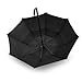Becko Auto Open Umbrella Long Umbrella with Double Canopy, Durable and Strong Enough for the Fierce Wind and Heavy Rain, Classic Style with Bent Handle, Unisex Umbrella - Black