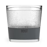Host Freeze Old Fashioned Bourbon 3312, Insulated Plastic Scotch Cocktail Tumbler, Set of 2 Whiskey Glasses, 9 oz