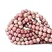 CHEAVIAN 45PCS 8mm Natural Rhodochrosite Gemstone Smooth Round Loose Beads for Jewelry Making DIY Findings 1 Strand 15