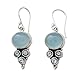 NOVICA Blue Topaz and Chalcedony .925 Sterling Silver Dangle Earrings 'Bubbling Stream'