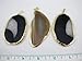 BRCbeads Agate Pendant Natural Agate with Gold Bezel Black/Brown/Pink/Green/Blue/Purple Colors One Hook Set of 3 Mixed Shape Mixed Color