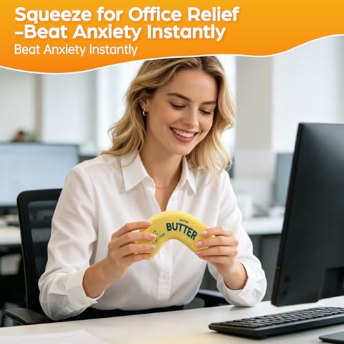 Butter Squishy Slow Rising Stress Relief Toy - Realistic Butter Stick Squeeze, Soft PU Foam Fidget for Anxiety & Sensory Relief, Cute Desk Decor for Kids, School