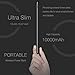 10000mAh Wireless Portable Charger Power Bank, Ultra Slim Qi Wireless Charging Pad with Over-Charge Protection and Dual USB Port, Compatible with iPhone 8/8 Plus, iPhone X. Samsung Galaxy S7/S8/S9