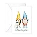 Paper Frenzy Gnomes Thank You Note Card Collection 25 pack with White Envelopes