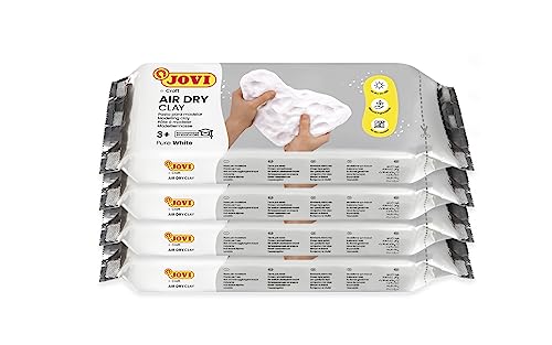 Jovi - Air Dry Modeling Clay, Set of 4 Units, 2.2lb Each, Total of 8.8lb, No Oven Needed, White Color, Pottery Clay for Arts and Crafts Projects (P86/4) - Bulk Buy