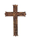 Wooden Wall Hanging French Cross Plaque with Antique Design