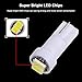 cciyu 10 Pack White T5 Instrument Cluster Indicator Led Bulbs 2-2835-SMD Light w/Twist Lock