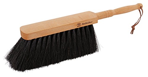 Bürstenhaus Redecker Horsehair Hand Brush Delta with Oiled Beechwood Handle, 11-3/8-Inches