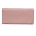 Damara Women Long Faux Leather Bifold Large Bow Design Wallet Handbag,Apricot