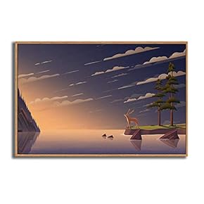 Framed Canvas Wall Art for Living Room, Bedroom Dreamland Theme Canvas Prints for Modern Home Decoration Ready to Hang - 16"x24" inches