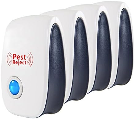 Ultrasonic Pest Repeller, 4 pack Electronic Plug In Indoor Pests Control in Repellent for Mosquitoes, Bed Bugs, Spiders, Mouse, Rodents, Ants and other Insects, Non-toxic, Humans & pets safe