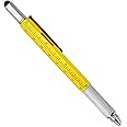 Generic Multi Tool Pen 6 In 1 Metal Tech Pen With Ruler, Spirit Level, Stylus, Flat Head And Phillips Screwdriver Novelty s Men Gadget Pen Dad s Durable and Deft