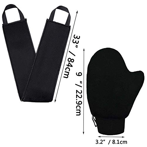2 in 1 Self Tanning Mitt KIt-Self Tanning Glove-with Anti-Slip Elastic Wrist and Thumb,Tanning Back Applicator - Back Applicator Mitt Pad for Self Tanner,Ultra Soft and Streak Free(2 PACK)