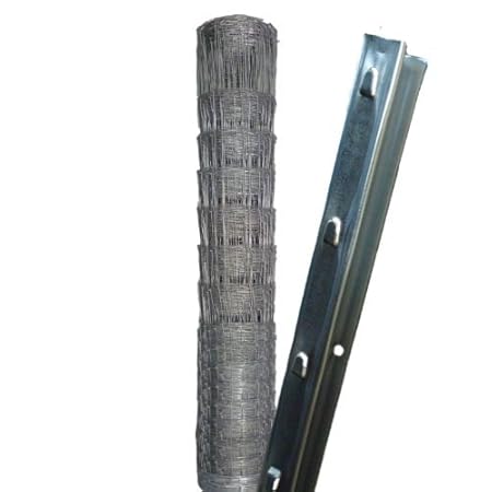 50m Wildzaun Forstzaun Weidezaun 200/22/15+ Z-Profil Zaunpfosten 2,5m lang