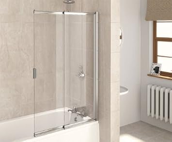 Aqualux Pare Baignoire Coulissant A 2 Panneaux Blanc Transparent 820 Mm Amazon Fr Bricolage