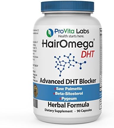 Hairomega DHT Blocker Hair Growth Support Supplement for Loss and Thinning, 90 Count by Bio Prosper Labs