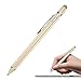 MoKo Universal Active Stylus, 2 in 1 High Precision Sensitivity 1.5mm Capacitive Pen, Metal Stylus Pen for Touch Screen Devices Smartphones & Tablets (iPad, iPhone X/8/8 Plus, Samsung etc.) - Gold