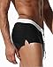 Malavita Mens Swimwear Shorts Slim Wear with Pocket(XL, Black)